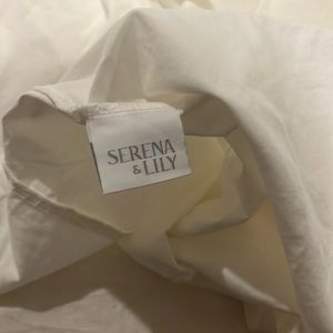 like new serena and lily white crib skirt